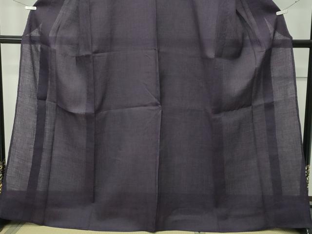 平和屋着物＊極上 夏物 本場小千谷ちぢみ 紅消鼠色 反端付き 麻 逸品 未使用 CZAA4735s6