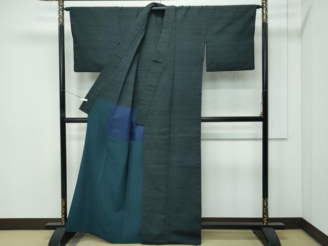 平和屋着物●極上　紬　胴抜き仕立て　霞文　逸品　CZAA4736s6