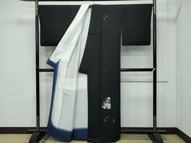 平和屋着物●極上　訪問着　犬　黒地　反端付き　逸品　未使用　CZAA4741s6 楽天市場】平和屋着物□極上 夏物 九寸名古屋帯 犬柄 フレンチ