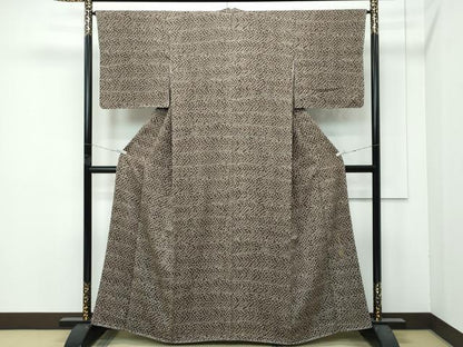 平和屋本店●極上　キモノデザイナー　斉藤上太郎　小紋　雲重ね文　逸品　未使用　CZAA4743s6