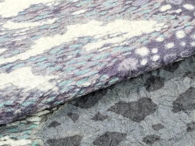 平和屋本店○極上 十日町 名門 滝泰謹製 訪問着 絞り 立波霞文