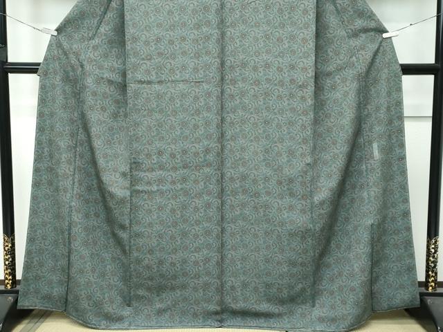 平和屋着物●極上　重要無形文化財　人間国宝　中村勇二郎　江戸小紋　古代菊　逸品　未使用　CZAA4762s6