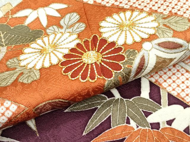 平和屋本店■極上　銀座きしや　訪問着　駒刺繍　宝尽松竹梅松皮取文様　金彩　たとう紙・共箱付き　逸品　CZAA4776s6