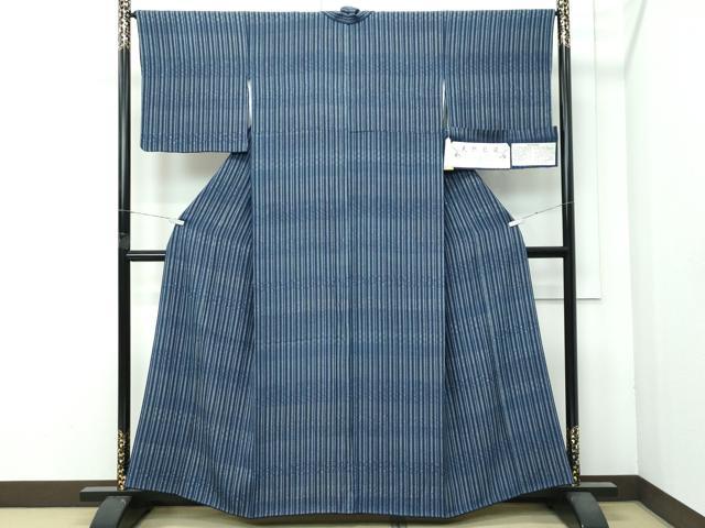 平和屋着物●極上　天然藍染　江戸小紋　間道　上代118万　証紙付き　逸品　CZAA4779s6