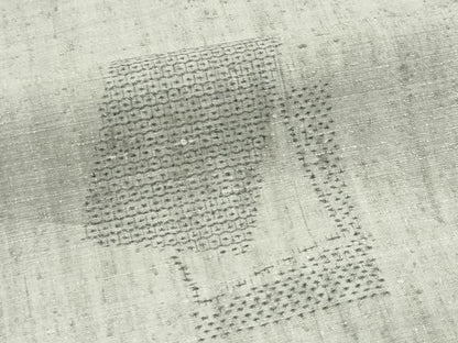 平和屋着物●極上　本場結城紬　重要無形文化財　100亀甲　飛び亀甲柄　色紙重ね文様　灰汁色地　逸品　CZAA4781s6