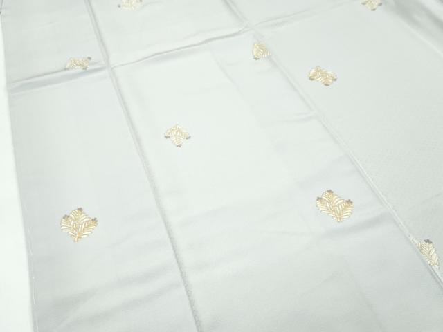 平和屋着物●極上　小紋　松葉　金彩　絹鼠色地　反端付き　逸品　未使用　CZAA4784s6