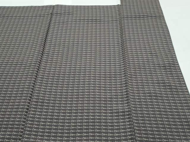 平和屋着物●極上　きもの志麻　岩下志麻ブランド　小紋　葡萄唐草丸文　金彩　檳榔子染色地　反端付き　逸品　CZAA4792s6