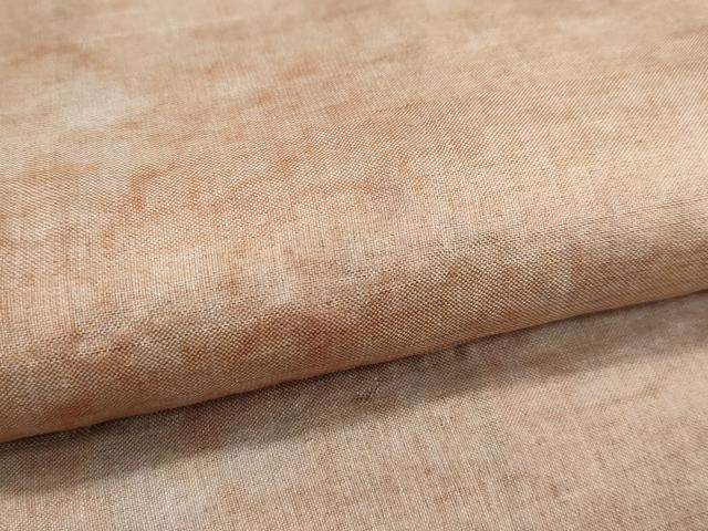 平和屋着物●極上　野蚕糸きもの　野蚕糸つむぎ　紬　霞文　証紙付き　逸品　未使用　CZAA4794s6