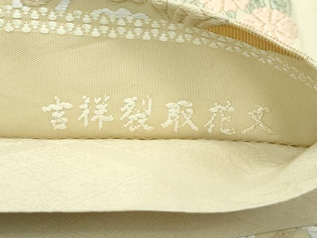 平和屋着物●極上　六通柄袋帯　唐織　吉祥裂取花文　金糸　逸品　CZAA4803s6