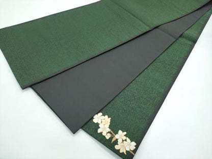 平和屋着物●極上　織楽浅野　太鼓柄袋帯　唐織　枝花文　金糸　逸品　未使用　CZAA4804s6