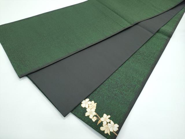 平和屋着物●極上　織楽浅野　太鼓柄袋帯　唐織　枝花文　金糸　逸品　未使用　CZAA4804s6