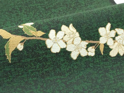 平和屋着物●極上　織楽浅野　太鼓柄袋帯　唐織　枝花文　金糸　逸品　未使用　CZAA4804s6