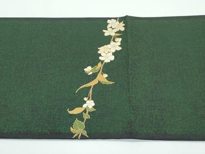 平和屋着物●極上　織楽浅野　太鼓柄袋帯　唐織　枝花文　金糸　逸品　未使用　CZAA4804s6