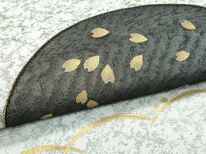 平和屋着物●極上　両面　太鼓柄袋帯　パッチワーク　跳び兎　金彩　逸品　CZAA4806s6
