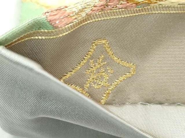 平和屋着物●極上　唐織・西陣の老舗・名門・藤原織物　六通柄袋帯　花蝶文　金銀糸　証紙付き　逸品　CZAA4812s6