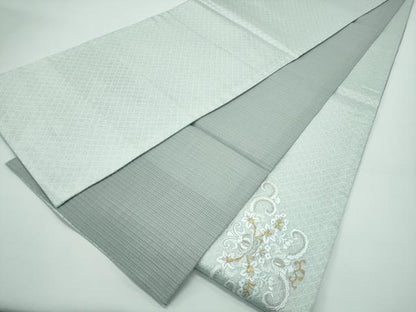 平和屋着物●極上　スリーシーズン　春夏秋　太鼓柄袋帯　総刺繍　更紗花唐草文　金銀糸　逸品　未使用　CZAA4815s6