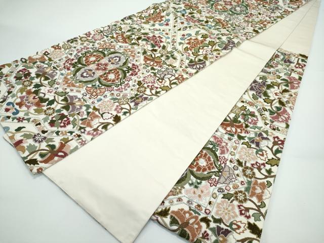 平和屋本店●極上　袋帯　中国三大刺繍　総相良刺繍　正倉院花文　金糸　逸品　CZAA4819s6