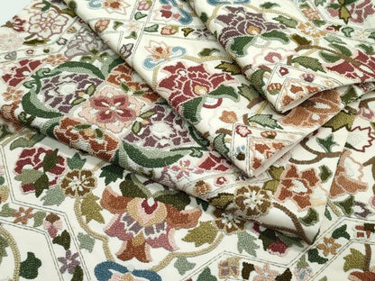 平和屋本店●極上　袋帯　中国三大刺繍　総相良刺繍　正倉院花文　金糸　逸品　CZAA4819s6
