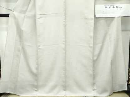 平和屋着物＊極上　夏物　江戸小紋　絽　幾何学文様　反端付き　逸品　未使用　CZAA4822s6