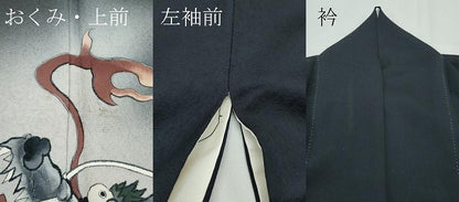 平和屋本店●極上　染色作家　草野一騎　色留袖　手描き　龍　暈し染め　蝋色地　健勝苑扱い　逸品　CZAA4825s6
