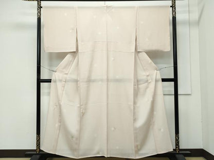 平和屋着物＊極上 夏物 小紋 絽 蛍暈し 草花文 金彩 反端付き 逸品 CZAA4826s6