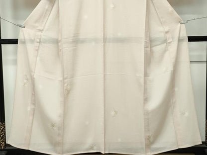 平和屋着物＊極上 夏物 小紋 絽 蛍暈し 草花文 金彩 反端付き 逸品 CZAA4826s6