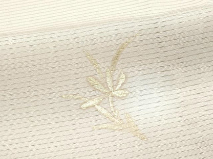 平和屋着物＊極上 夏物 小紋 絽 蛍暈し 草花文 金彩 反端付き 逸品 CZAA4826s6