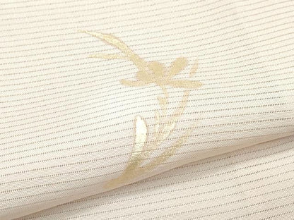 平和屋着物＊極上 夏物 小紋 絽 蛍暈し 草花文 金彩 反端付き 逸品 CZAA4826s6