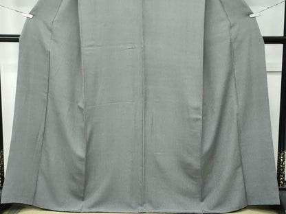 平和屋着物●極上　江戸小紋　万筋　黒×枯野色　逸品　CZAA4827s6