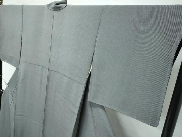 平和屋着物●極上　江戸小紋　万筋　黒×枯野色　逸品　CZAA4827s6