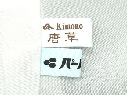平和屋着物●極上　訪問着　舞花霞文　暈し染め　黒地　反端付き　逸品　未使用　CZAA4830s6
