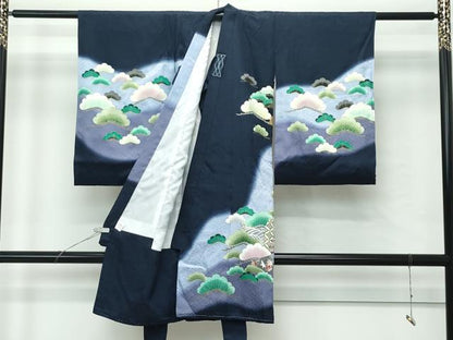 平和屋着物[]極上　男の子　祝着　産着　初着　のしめ　長襦袢セット　お宮詣り　兜　龍　暈し染め　逸品　未使用　CZAA4832s6