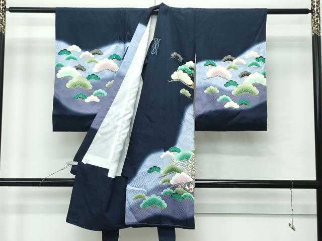 平和屋着物[]極上　男の子　祝着　産着　初着　のしめ　長襦袢セット　お宮詣り　兜　龍　暈し染め　逸品　未使用　CZAA4832s6
