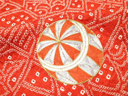 平和屋着物[]極上　七五三　女の子　7歳　祝着・袋帯セット　駒刺繍　絞り　毬　金銀糸　逸品　CZAA4840s6