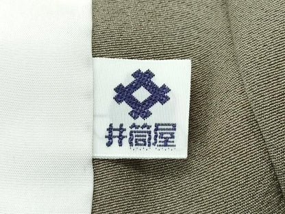 平和屋着物▽極上 訪問着 単衣 作家物 手描き 立波文 暈し染め 利休色地 井筒屋謹製 逸品 CZAA4850s6