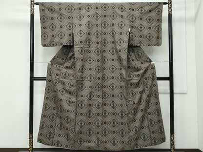 平和屋着物●希少　本場大島紬　龍郷絣　逸品　CZAA4852s6