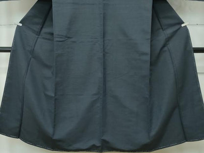 平和屋着物●極上　男性　紬　色無地　濃紺地　逸品　未使用　CZAA4853s6