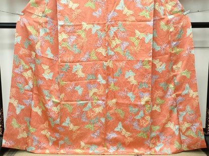 平和屋本店●極上　創業460年・千總　小紋　絞り　舞蝶文　金彩　そひ色地　大丸扱い　逸品　CZAA4856s6