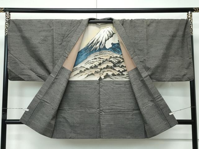平和屋着物●極上　男性　紬　アンサンブル　キングサイズ　霞文　逸品　CZAA4858s6