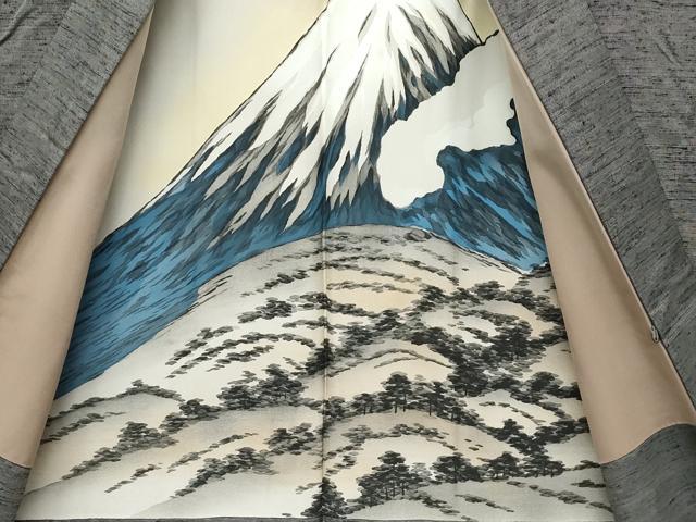 平和屋着物●極上　男性　紬　アンサンブル　キングサイズ　霞文　逸品　CZAA4858s6