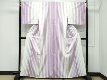 平和屋着物●極上　本場縞大島紬　間道　逸品　CZAA4859s6