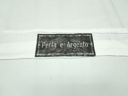 平和屋本店●極上　小紋　正倉院花文　銀彩　Peria e Argento　藍白色地　反端付き　逸品　未使用　CZAA4872s6