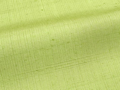平和屋着物●極上　結城紬　アタカスシルク　色無地　抹茶色　証紙付き　逸品　CZAA4873s6