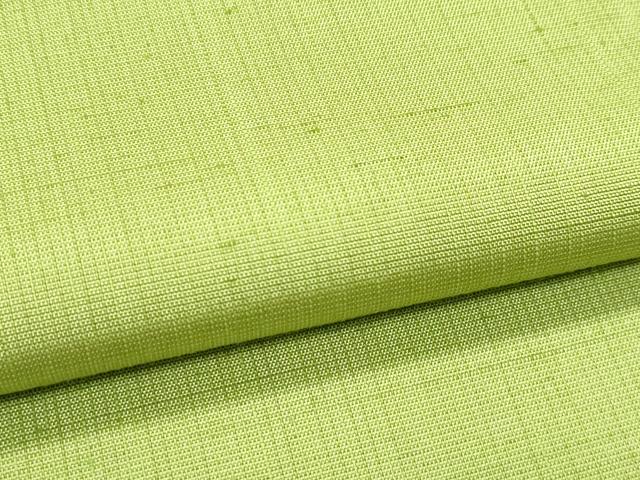 平和屋着物●極上　結城紬　アタカスシルク　色無地　抹茶色　証紙付き　逸品　CZAA4873s6