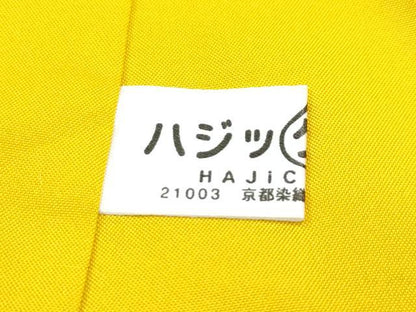 平和屋着物●極上　結城紬　アタカスシルク　色無地　抹茶色　証紙付き　逸品　CZAA4873s6