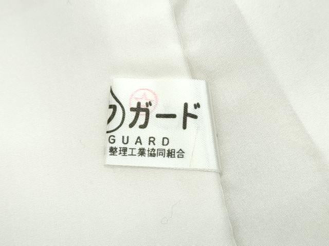 平和屋本店●極上 訪問着・長襦袢セット 駒刺繍 松竹梅文箱花文 暈し染め 金彩 丁子色地 逸品 CZAA4878s6