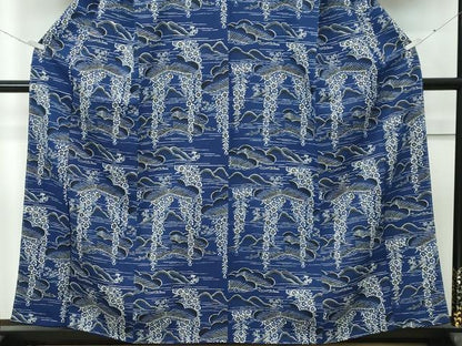 平和屋本店●極上　浦野理一　型染　付下げ小紋　遠山花松文　鬼しぼ縮緬　逸品　未使用　CZAA4879s6