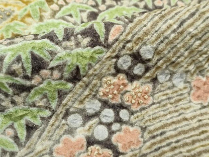 平和屋本店●極上　訪問着　絞り　中国三大刺繍　相良刺繍　草花文　銀通し地　逸品　CZAA4881s6