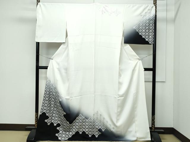 平和屋本店●極上　訪問着　花菱文　暈し染め　銀彩　逸品　CZAA4883s6