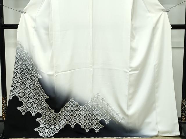 平和屋本店●極上　訪問着　花菱文　暈し染め　銀彩　逸品　CZAA4883s6